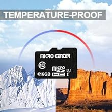 Micro Center 16GB micro sd card temperature proof