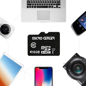 Micro Center 16GB micro sd card Broad Compatibility