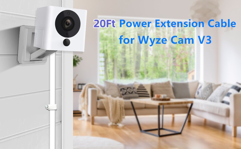 20ft charging cable for wyze cam V3