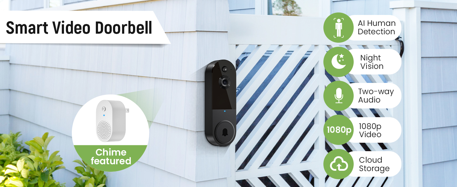 T50B Video Doorbell Camera