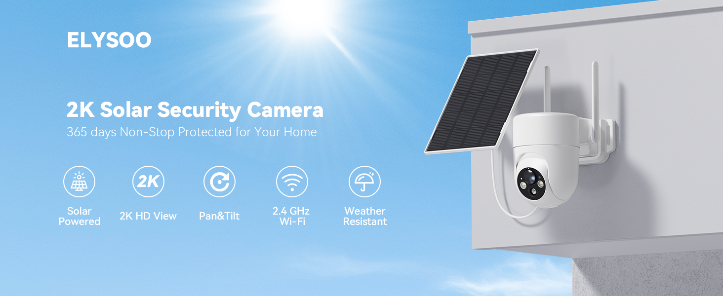 ELYSOO 2K Solar Security Camera-2