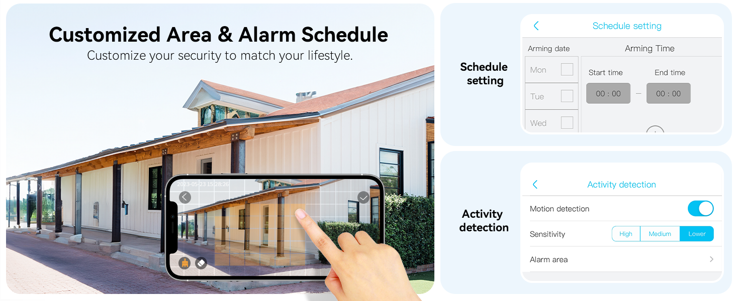 Customized Area & Alarm Schedule