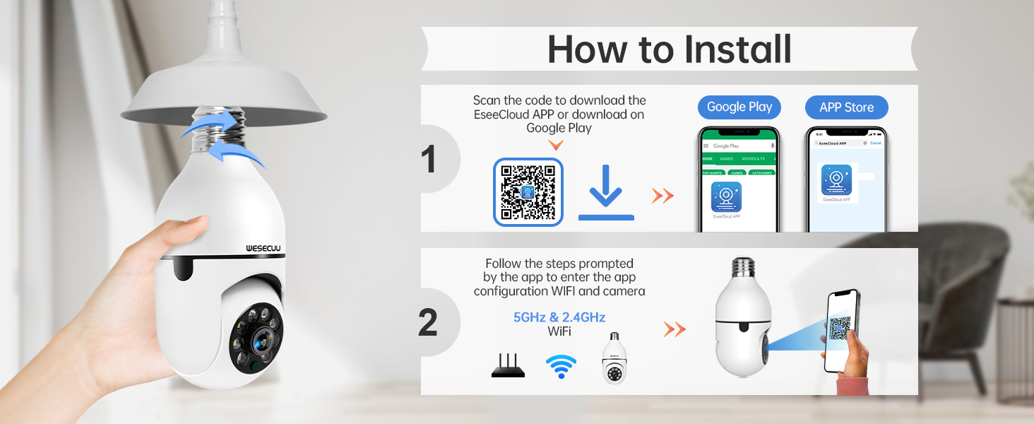 light bulb security camera