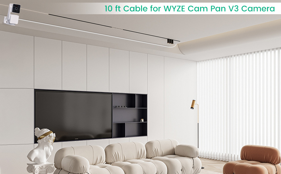 10 ft Cable for WYZE Cam Pan V3 Camera