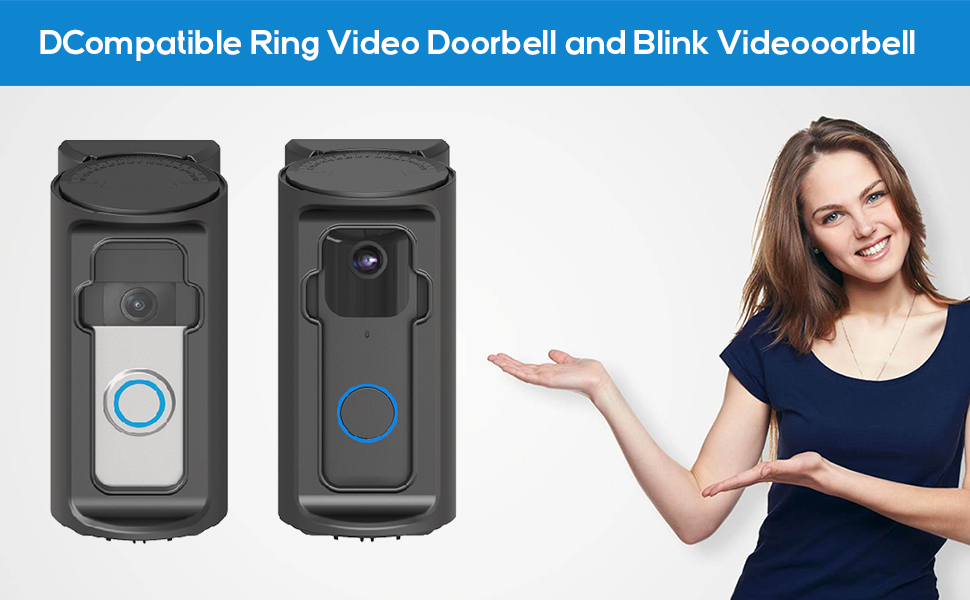 No-Drill Mount Compatible with Most Video doorbell