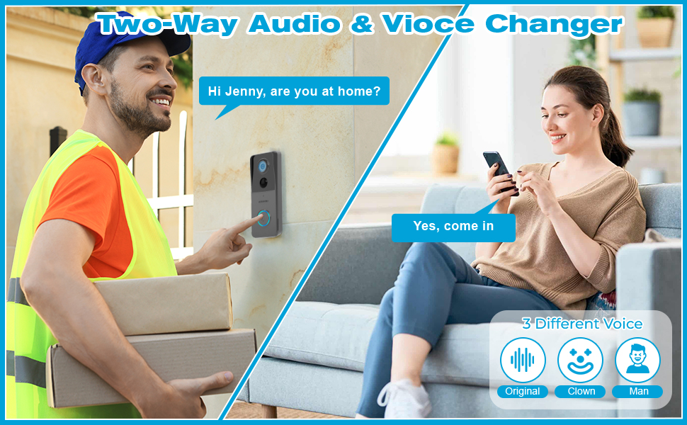 2K HD Doorbell Camera