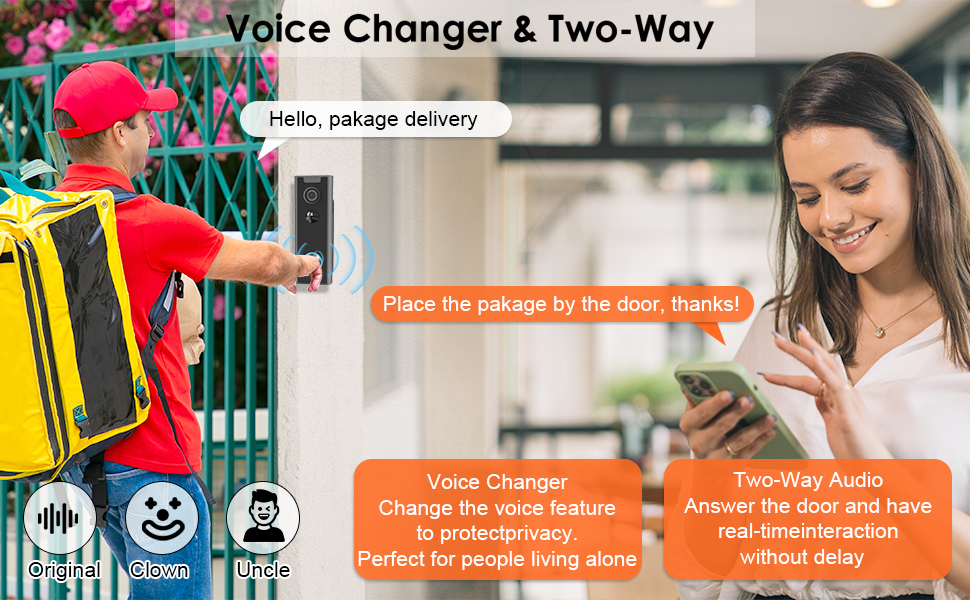 2K Video Doorbell Camera Wireless