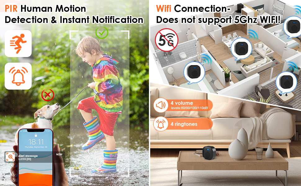 2K Video Doorbell Camera Wireless