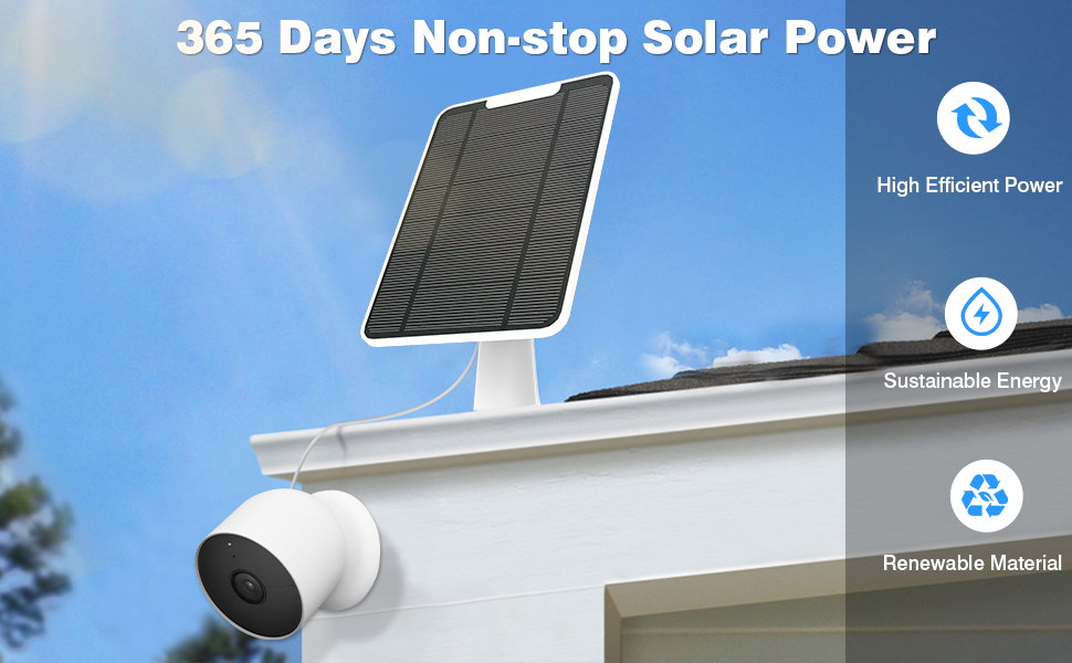 nest camera solar charger