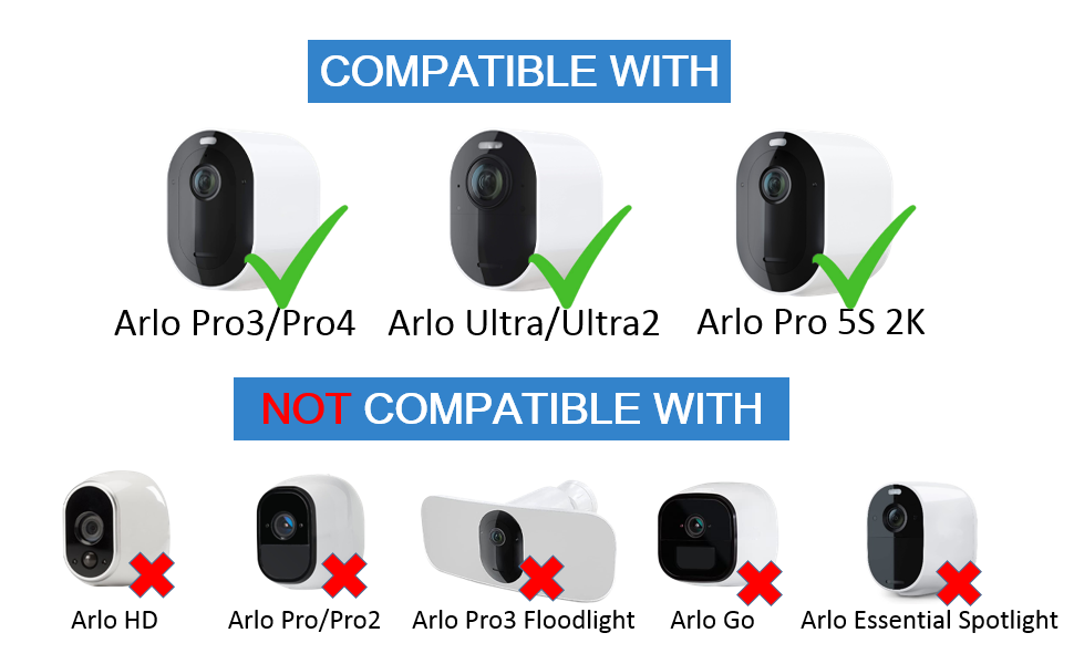 Weatherproof Power Cable with Adapter for arlo pro3 pro4 pro 5s 2k ultra ultra2