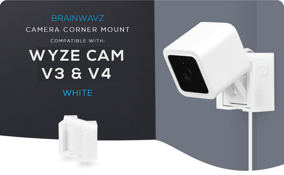 Wall Mount Kit for Wyze Cam V3, VHB Stick On - Easy to Install, No Tools Needed, No Mess