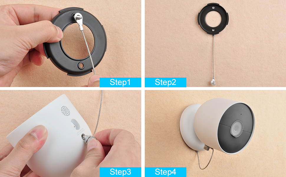 Anti-Drop and Anti-Theft Security Chain for Google Nest Cam