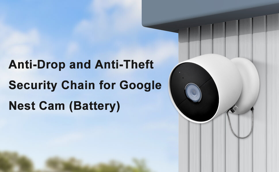 Anti-Theft Security Chain Anbage Compatible with Google Nest Cam (Battery)