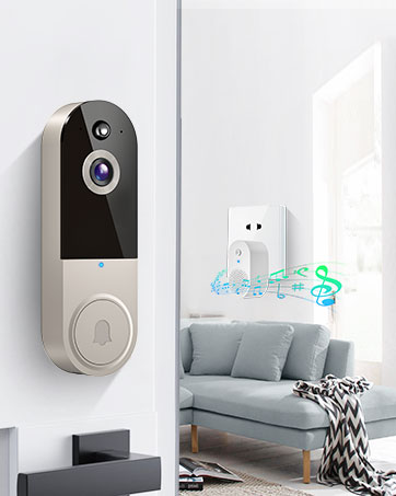 Wireless doorbell camera