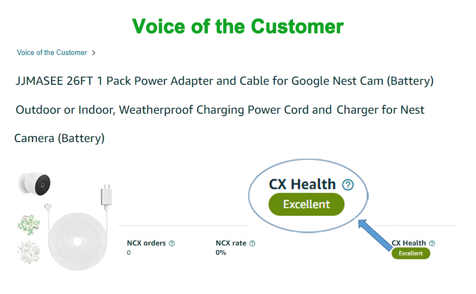 8M 1pack magnetic power cable for nest camera a+